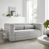 Modway Relle Channel Tufted Boucle Upholstered Loveseat Newsprint