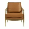 Modway Langford Vegan Leather Accent Armchair Front - Modway Langford Vegan Leather Accent Armchair Front