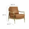 Modway Langford Vegan Leather Accent Armchair - Modway Langford Vegan Leather Accent Armchair