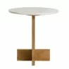 Modway Tarin Acacia Wood and Marble Side Table - Modway Tarin Acacia Wood and Marble Side Table