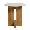 Modway Tarin Acacia Wood and Marble Side Table