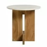 Modway Tarin Acacia Wood and Marble Side Table - Modway Tarin Acacia Wood and Marble Side Table