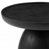 Modway Holloway Round Wood Side Table Black Closeup