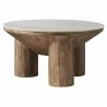 Modway Ellison 33" Round Wood Coffee Table With Marble Top  - Modway Ellison 33" Round Wood Coffee Table With Marble Top 