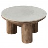 Modway Ellison 33" Round Wood Coffee Table With Marble Top 