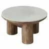 Modway Ellison 33" Round Wood Coffee Table With Marble Top  - Modway Ellison 33" Round Wood Coffee Table With Marble Top 