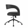 Modway Pinnacle Vegan Leather Office Chair Black Side - Modway Pinnacle Vegan Leather Office Chair Black Side
