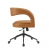 Modway Pinnacle Vegan Leather Office Chair Brown Side