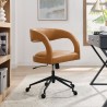 Modway Pinnacle Vegan Leather Office Chair Brown