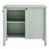 Modway Emmeline 35" 2-Door Scalloped Sideboard Cabinet Green Open