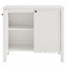 Modway Emmeline 35" 2-Door Scalloped Sideboard Cabinet White Open