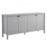 Modway Emmeline 66" 4-Door Scalloped Sideboard Cabinet Gray