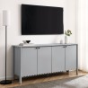 Modway Emmeline 66" 4-Door Scalloped Sideboard Cabinet Gray