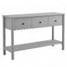 Modway Emmeline 3-Drawer Scalloped Console Table Gray