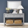 Modway Emmeline 3-Drawer Scalloped Console Table Gray