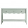 Modway Emmeline 3-Drawer Scalloped Console Table Green Front
