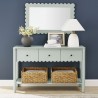 Modway Emmeline 3-Drawer Scalloped Console Table Green