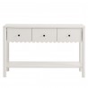 Modway Emmeline 3-Drawer Scalloped Console Table White Front