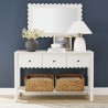 Modway Emmeline 3-Drawer Scalloped Console Table White