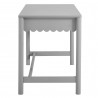 Modway Emmeline 1-Drawer Scallop Writing Desk Gray Side