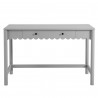 Modway Emmeline 1-Drawer Scallop Writing Desk Gray Front