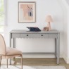 Modway Emmeline 1-Drawer Scallop Writing Desk Gray