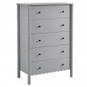 Modway Emmeline Scalloped 5-Drawer Chest Gray Side