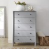 Modway Emmeline Scalloped 5-Drawer Chest Gray