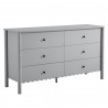 Modway Emmeline Scalloped 6-Drawer Dresser Gray