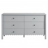 Modway Emmeline Scalloped 6-Drawer Dresser Gray Front