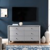 Modway Emmeline Scalloped 6-Drawer Dresser Gray