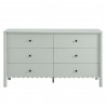Modway Emmeline Scalloped 6-Drawer Dresser Green Front