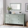 Modway Emmeline Scalloped 6-Drawer Dresser Green