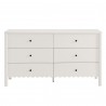 Modway Emmeline Scalloped 6-Drawer Dresser White Front