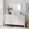 Modway Emmeline Scalloped 6-Drawer Dresser White