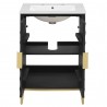 Modway Beau 24" Wood Bathroom Vanity with Basin Open