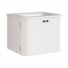 Modway Zia 24" Wall-Mount Bathroom Vanity with Marble Sink White Side