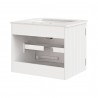 Modway Zia 24" Wall-Mount Bathroom Vanity with Marble Sink White