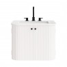 Modway Zia 24" Wall-Mount Bathroom Vanity with Marble Sink White Front