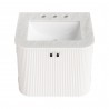 Modway Zia 24" Wall-Mount Bathroom Vanity with Marble Sink White Top