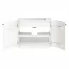 Modway Zia 24" Wall-Mount Bathroom Vanity with Marble Sink White Open - Modway Zia 24" Wall-Mount Bathroom Vanity with Marble Sink White Open