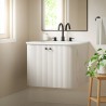 Modway Zia 24" Wall-Mount Bathroom Vanity with Marble Sink White