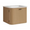 Modway Zia 24" Wall-Mount Bathroom Vanity with Marble Sink Natural Side