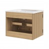 Modway Zia 24" Wall-Mount Bathroom Vanity with Marble Sink Natural Back
