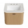 Modway Zia 24" Wall-Mount Bathroom Vanity with Marble Sink NaturalTop
