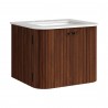 Modway Zia 24" Wall-Mount Bathroom Vanity with Marble Sink Walnut