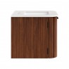 Modway Zia 24" Wall-Mount Bathroom Vanity with Marble Sink Walnut