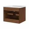 Modway Zia 24" Wall-Mount Bathroom Vanity with Marble Sink Walnut Back - Modway Zia 24" Wall-Mount Bathroom Vanity with Marble Sink Walnut Back