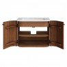 Modway Zia 24" Wall-Mount Bathroom Vanity with Marble Sink Walnut Open