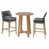 Modway Wellspring 3-Piece Outdoor Patio Teak Wood Bar Set Blue - Modway Wellspring 3-Piece Outdoor Patio Teak Wood Bar Set Blue